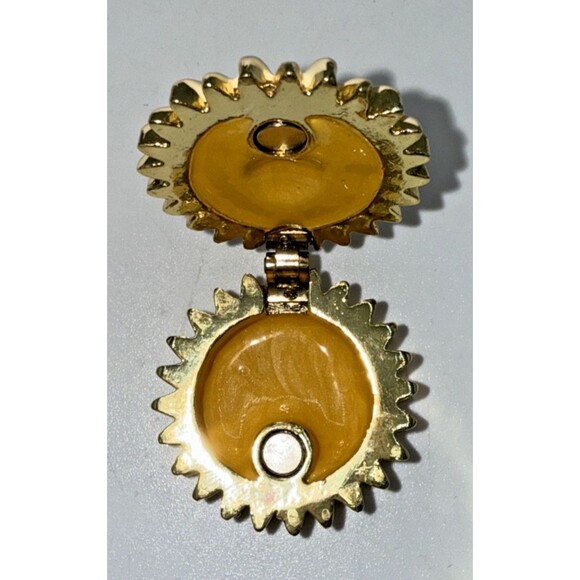 Vintage ART FORM Enamel Daisy/Floral Metal Jeweled Trinket Box - Picture 6 of 10